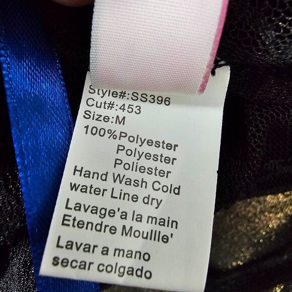 Shirley of Hollywood Intimates New Lace Net Black And Blue Nighty Lingerie Set - Picture 5 of 11